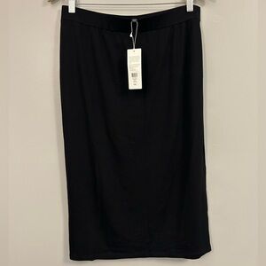 Eileen Fisher Black Midi Straight Skirt NWT Medium